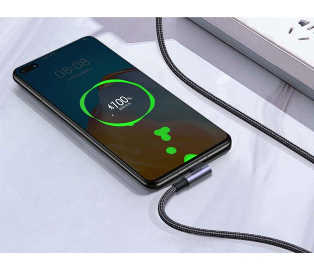 UGREEN Kabel USB-C do USB-C kątowy US335 5A 100W 1m czarny - 1489150 - zdjęcie 3